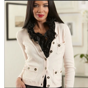 CAbi Cameo Cashmere Cardigan Sweater Size Medium